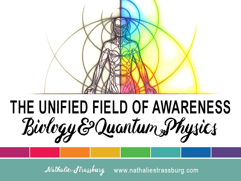 Cover artwork for "The Unified Field of Awareness" featuring title text and geometric overlapping circles depicting the human body geometry.